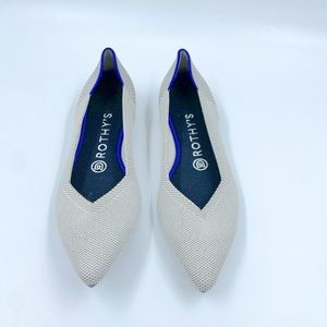 NEW Rothy’s The Point Ecru Beige Comfort Flats 7.5
